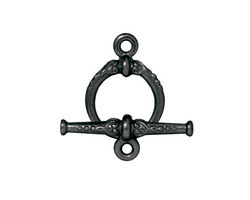 TierraCast Gunmetal Heirloom Toggle Clasp 20x15mm, 24mm bar