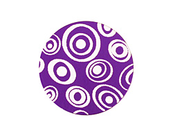 Lillypilly Purple Groovy Circles Anodized Aluminum Disc 25mm, 24 gauge
