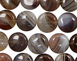 Botswana Agate (rich color) Puff Coin 12mm