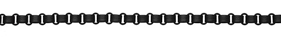 Matte Black (plated) Vintage Cuff & Oval Chain