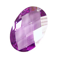 Lilac Faceted Oval 20x30mm