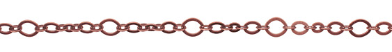 Antique Copper (plated) Horse Eye & Flat Oval Chain