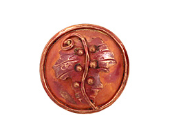 Patricia Healey Copper Leaf Button 24mm