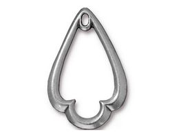 TierraCast Antique Pewter (plated) Trefoil Pendant 21x32mm