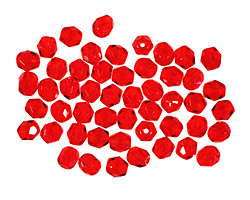 Czech Fire Polished Glass Siam Ruby Round 4mm