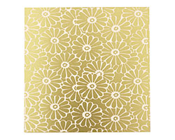 Lillypilly Gold Daisy Anodized Aluminum Sheet 3"x3", 22 gauge