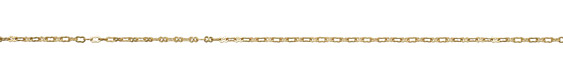Satin Hamilton Gold (plated) Small & Tiny Peanut Chain