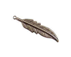 Stampt Antique Pewter (plated) Feather 8x35mm