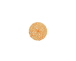 Lillypilly Orange Geometrics Anodized Aluminum Disc 11mm, 24 gauge