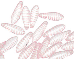 Czech Glass Carnation Pink (lined) Dagger 5x15mm
