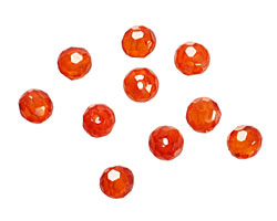 Poppy Faceted Round 4mm
