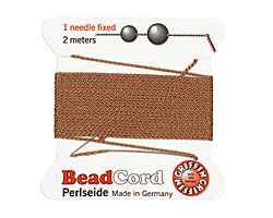Beige Griffin Silk Beading Cord Size 8, 2 meters