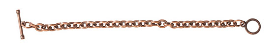 Nunn Design Antique Copper (plated) Charm Bracelet 7 1/2"