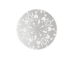 Lillypilly Silver Kaleidoscope Anodized Aluminum Disc 25mm, 22 gauge