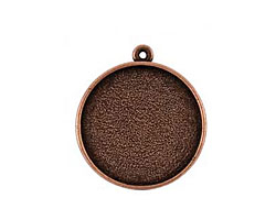 Nunn Design Antique Copper (plated) Grande Circle Bezel Pendant 38x34mm