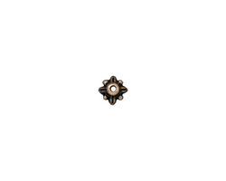 TierraCast Antique Brass (plated) Leaf Bead Cap 5mm