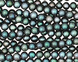 Stormy Blue Semi-Round 4.5-5mm