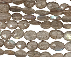 Labradorite Faceted Flat Oval 6-10x6-7mm
