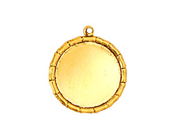 Stampt Antique Gold (plated) Bamboo Round Setting 18mm