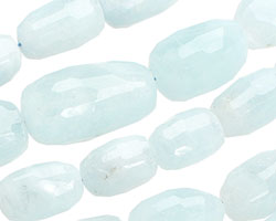 Aquamarine Faceted Graduated Nugget 14-35x10-20mm