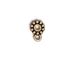 TierraCast Antique Gold (plated) Large Hole Beaded Heishi w/ Loop 9x13mm