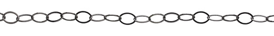 Gunmetal (plated) Flat Oval Chain