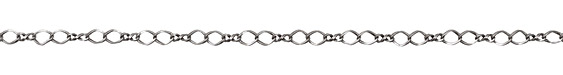 Antique Silver (plated) Twisted Oval & Figure 8 Chain