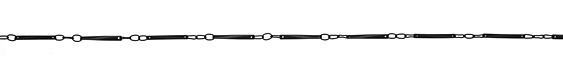 Matte Black (plated) Twisted Bar Chain