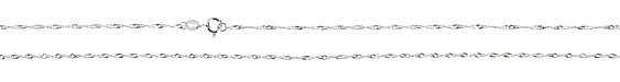 Sterling Silver Finished Spiral Chain 18"
