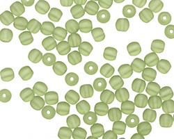 Czech Glass Matte Olivine Round 4mm