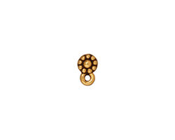 TierraCast Antique Gold (plated) Small Beaded Ear Post 5x8mm