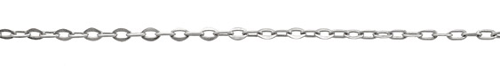 Antique Silver (plated) Every Other Flat Oval Link Chain