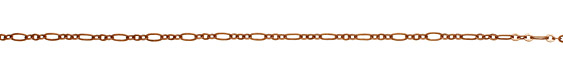 Antique Copper (plated) Flat Long & Short Chain