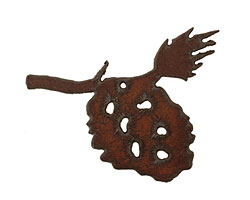 The Lipstick Ranch Rusted Iron Pinecone Pendant 55x57mm