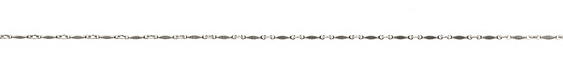 Silver (plated) Textured Bar Chain