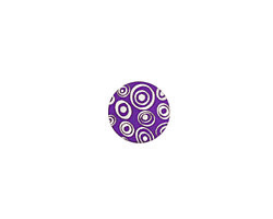 Lillypilly Purple Groovy Circles Anodized Aluminum Disc 11mm, 24 gauge