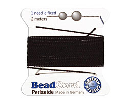 Black Griffin Nylon Beading Cord Size 8, 2 meters