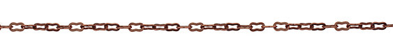 Antique Copper (plated) Etched Peanut Chain