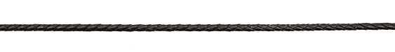 Black Woven Round Leather Cord 4mm