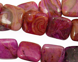 Ruby Crazy Lace Agate Puff Square 14mm
