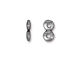 TierraCast Antique Pewter (plated) Nugget 2-Hole Bar 7x13mm
