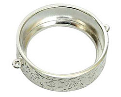 Nunn Design Sterling Silver (plated) Grande Circle Open Bezel Link42x35mm
