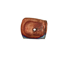 XAZ Raku Stan's Rust Large Squaredelle 5-6x12-14mm