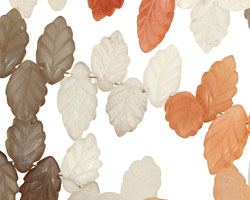 Moonstone (multi) Carved Leaf Drop 7-8x12-13mm