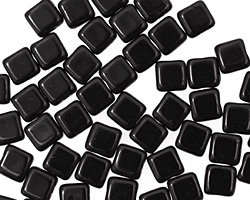 Czech Glass Jet Square 6mm