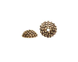 Nunn Design Antique Gold (plated) Urchin Bead Cap 5x12mm