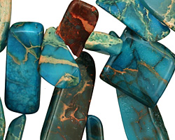 Turquoise Impression Jasper Stick 8-12x20-43mm