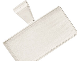 Silver (plated) Rectangle Bezel 43x22mm