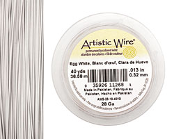 Artistic Wire Egg White 28 gauge, 40 yards