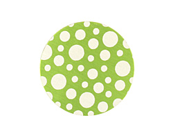 Lillypilly Lime Green Scattered Dots Anodized Aluminum Disc 25mm, 24 gauge